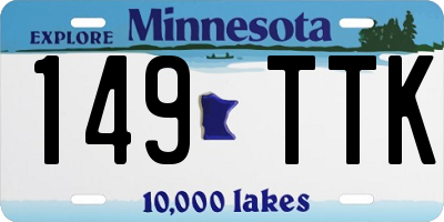 MN license plate 149TTK