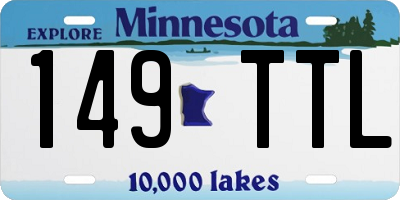 MN license plate 149TTL