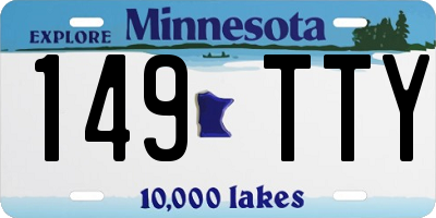 MN license plate 149TTY