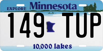 MN license plate 149TUP
