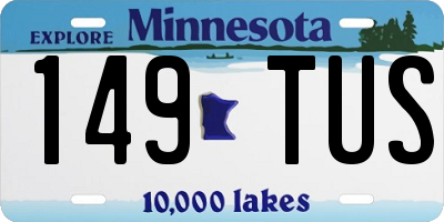 MN license plate 149TUS