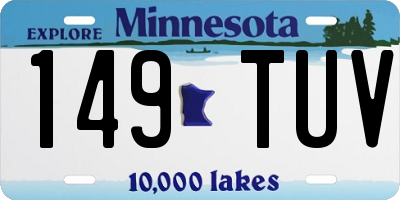 MN license plate 149TUV