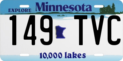 MN license plate 149TVC