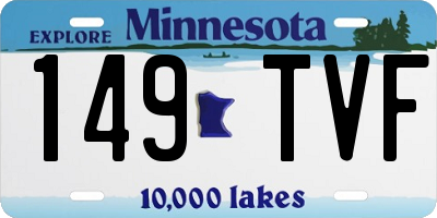 MN license plate 149TVF