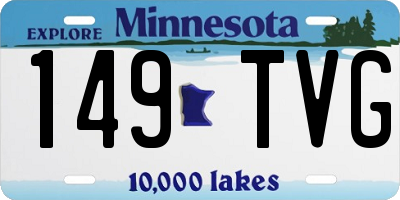MN license plate 149TVG
