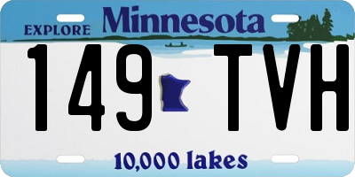 MN license plate 149TVH
