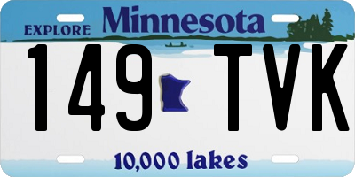 MN license plate 149TVK