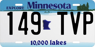 MN license plate 149TVP