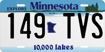 MN license plate 149TVS