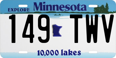 MN license plate 149TWV