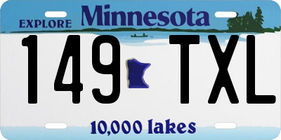 MN license plate 149TXL