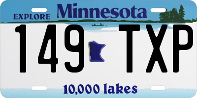 MN license plate 149TXP