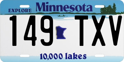 MN license plate 149TXV