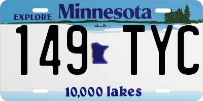 MN license plate 149TYC