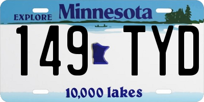 MN license plate 149TYD