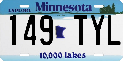 MN license plate 149TYL