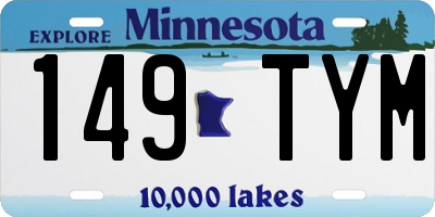 MN license plate 149TYM