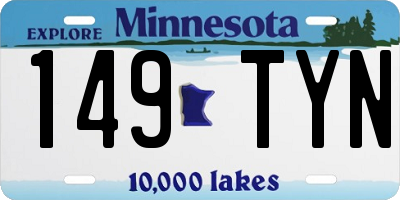 MN license plate 149TYN