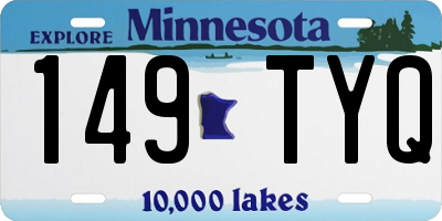 MN license plate 149TYQ