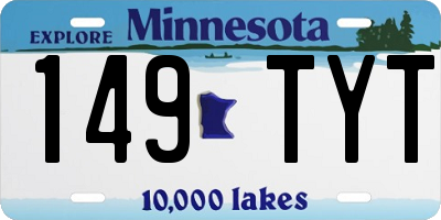 MN license plate 149TYT