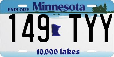MN license plate 149TYY
