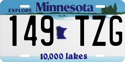 MN license plate 149TZG