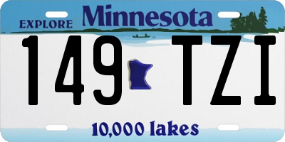 MN license plate 149TZI