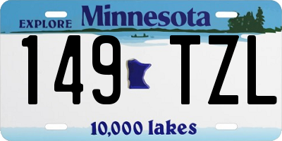 MN license plate 149TZL