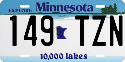 MN license plate 149TZN