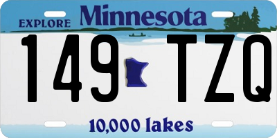 MN license plate 149TZQ