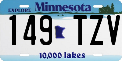 MN license plate 149TZV