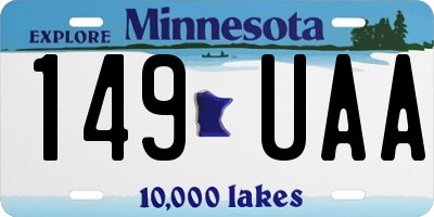 MN license plate 149UAA