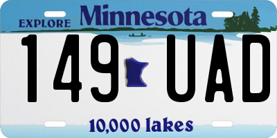 MN license plate 149UAD