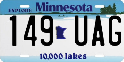 MN license plate 149UAG