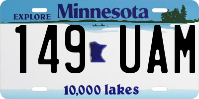 MN license plate 149UAM