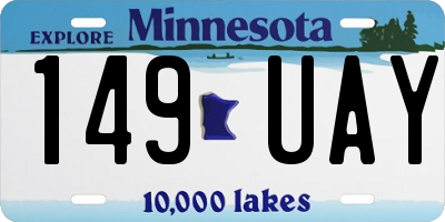 MN license plate 149UAY