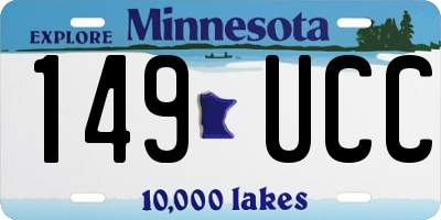 MN license plate 149UCC