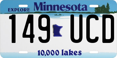 MN license plate 149UCD