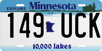 MN license plate 149UCK