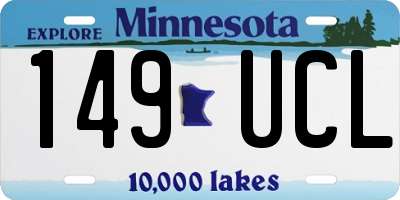 MN license plate 149UCL