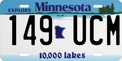 MN license plate 149UCM