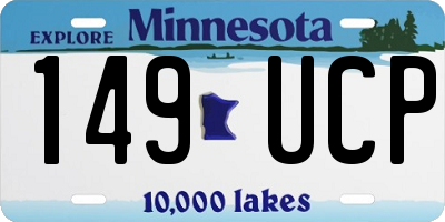 MN license plate 149UCP