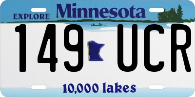 MN license plate 149UCR