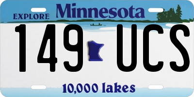 MN license plate 149UCS