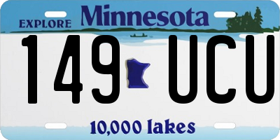 MN license plate 149UCU