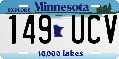 MN license plate 149UCV