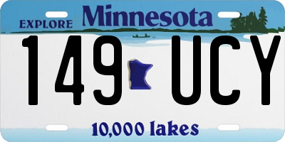 MN license plate 149UCY