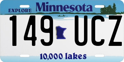 MN license plate 149UCZ