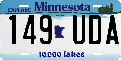 MN license plate 149UDA