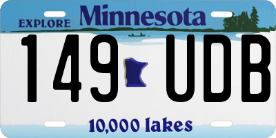 MN license plate 149UDB